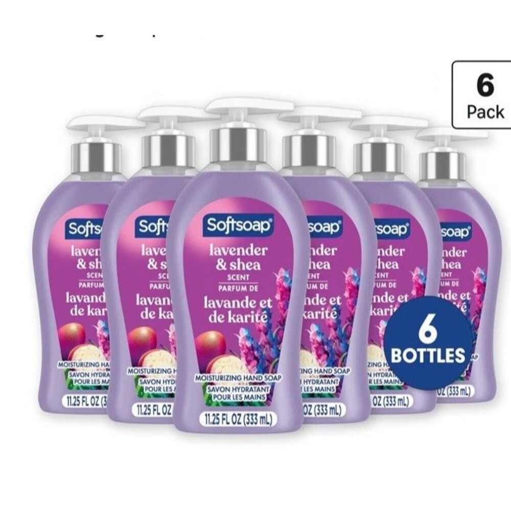 Softsoap Lavender Shea Liquid Hand Soap 11.25 Oz Pack of 6 Moisturizing Clean